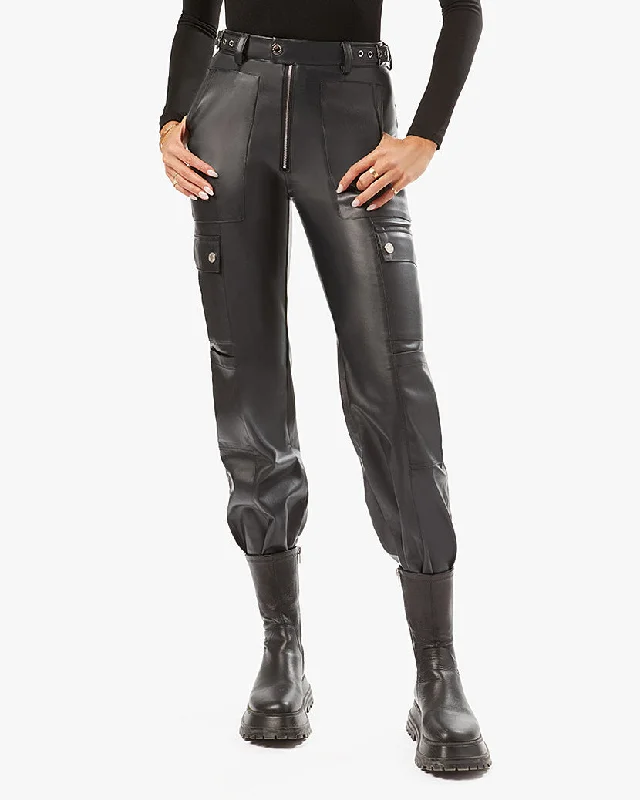 Crazy Savings Vegan Leather Cargo Pant