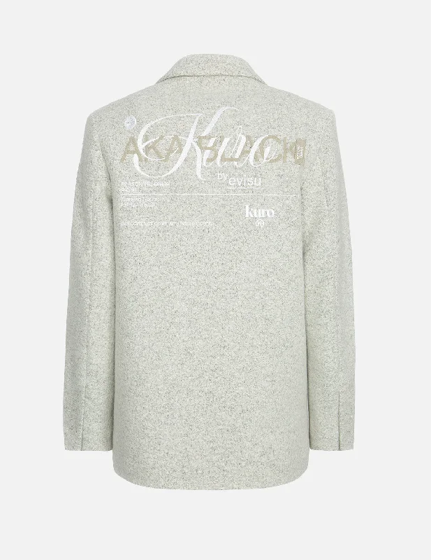 Price Drop Alert Logo Embroidery Wool Blend Blazer