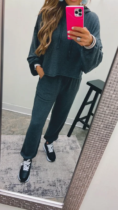 Hurry In GREY- RISING TO THE OCCASION HOODIE