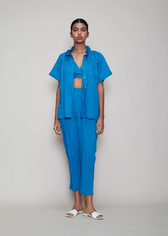 Celebrate the Weekend with Discounts Tora Bralette 3 Piece Set Blue