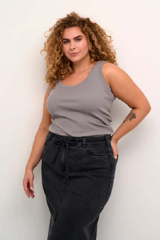 Unbeatable Prices Kaffe Curve Carina Vest Top in Grey