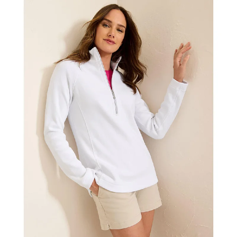 YEAR-End Sale Tommy Bahama Women's New Aruba Half Zip Sweatshirt - White*