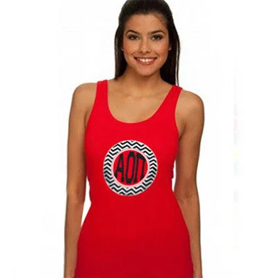Exclusive Weekend Offers Inside Sorority Chevron Printed Ladies Tank - Next Level 3533 - CAD