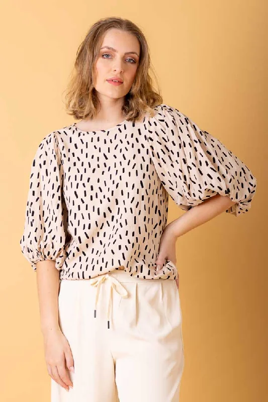 Price Meltdown Tasmin Blouse Sprinkle Beige
