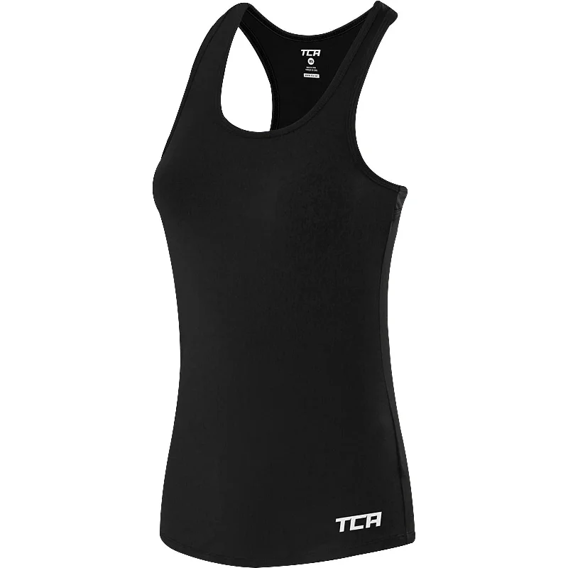 Weekend Offers That Dazzle TCA Tech Racerback Womens Running Vest Tank Top - Black