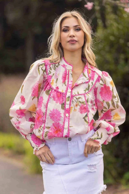 Super Sale Ringo Blouse Pink Floral