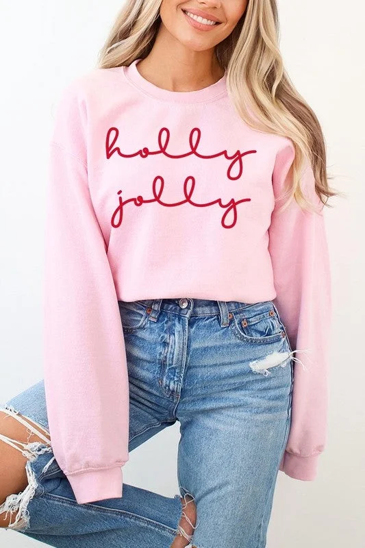 Don't Miss Out Holly Jolly Graphic Fleece Sweatshirts
