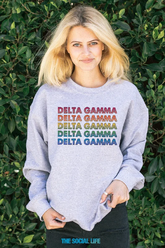 Deal of the Day Delta Gamma Technicolor Crewneck