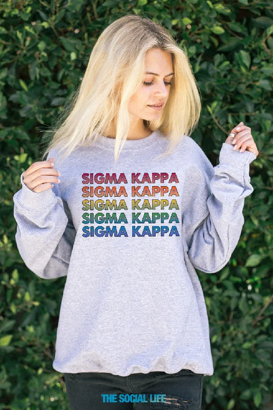 Weekend Special Sigma Kappa Technicolor Crewneck