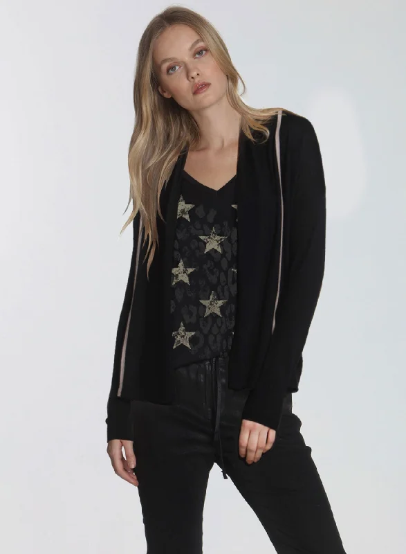 Weekend Offers That Delight Brooklyn Drape Cardigan - Black