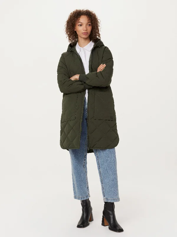 Incredible Offers The Skyline Maxi Hooded Coat in Rosin