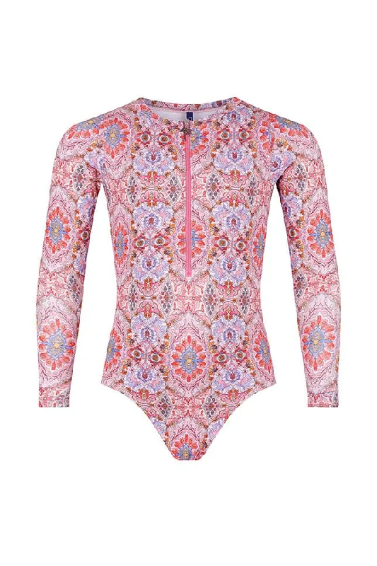 Great Deals Amalfi Pink Kids Long Sleeve One Piece