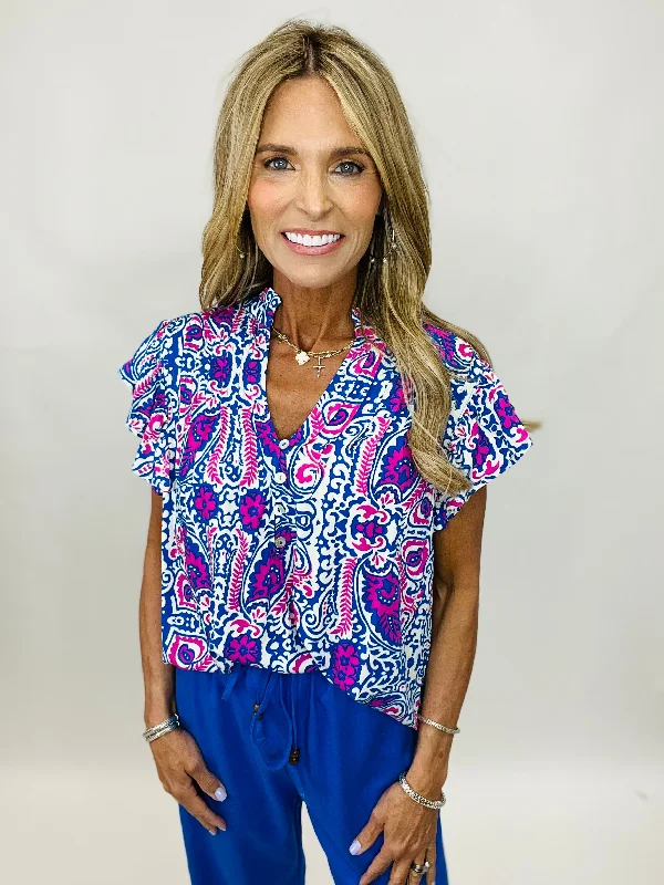 Bargain Bin BLUE IVY TOP