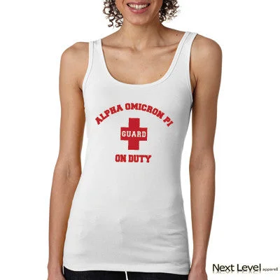 Weekend Deals to Make You Happy Sorority Lifeguard Printed Ladies Tank - Next Level 3533 - CAD