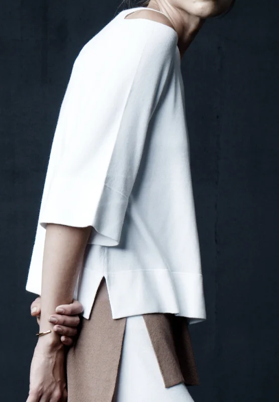 Exclusive Preview Open Shoulder Top in White