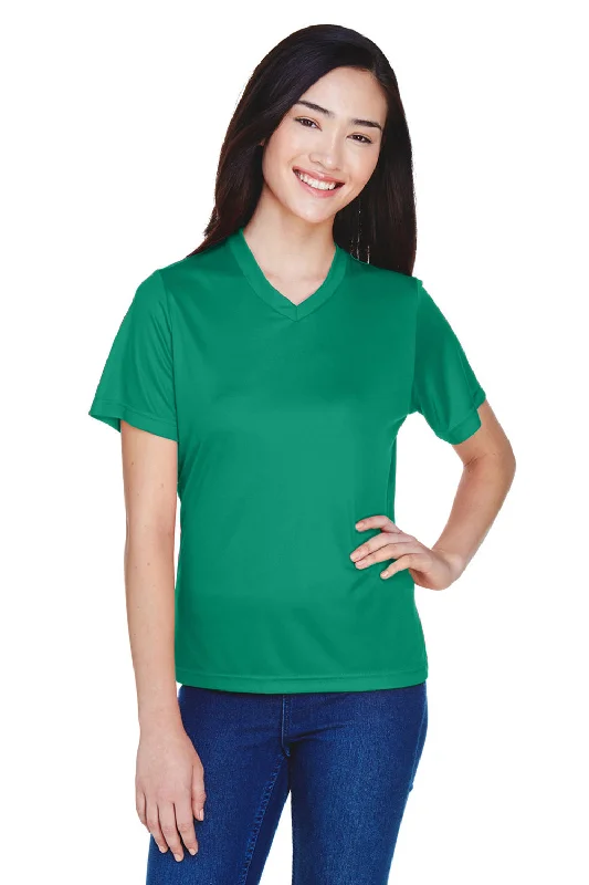 New Markdowns Team 365 Womens Zone Performance Moisture Wicking Short Sleeve V-Neck T-Shirt - Kelly Green