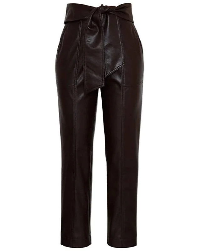 Daily Deals Tessa Vegan Leather Tie Waist Pant