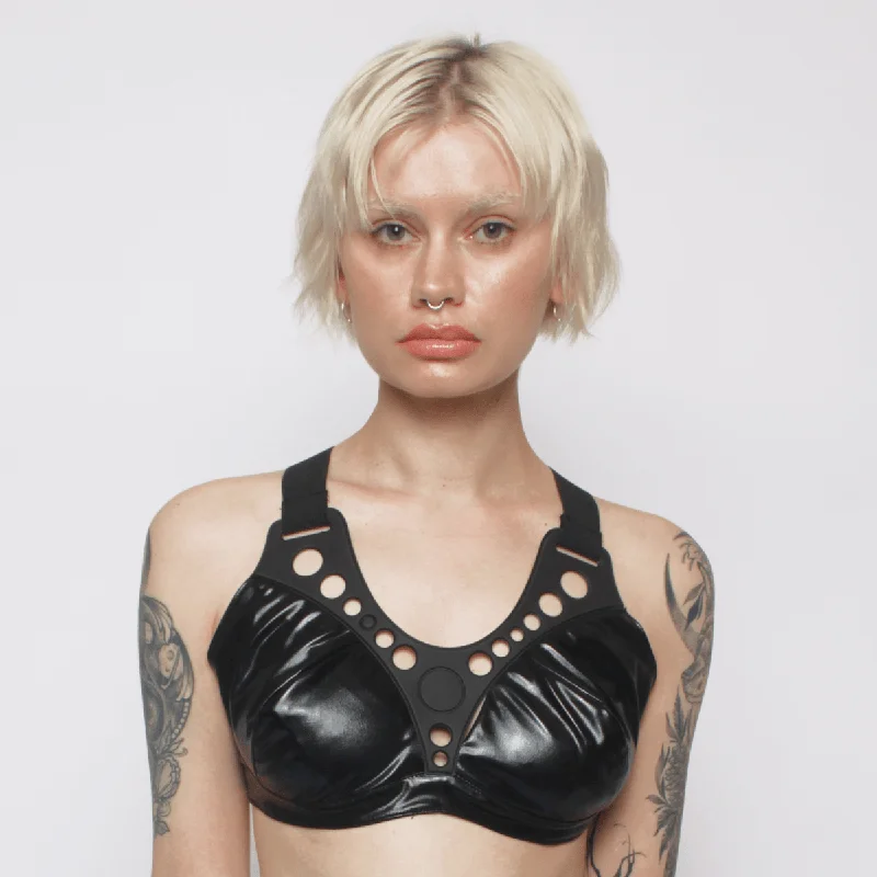 Weekend Offers That Dazzle CYBAURA BRALETTE BLACK WET LOOK
