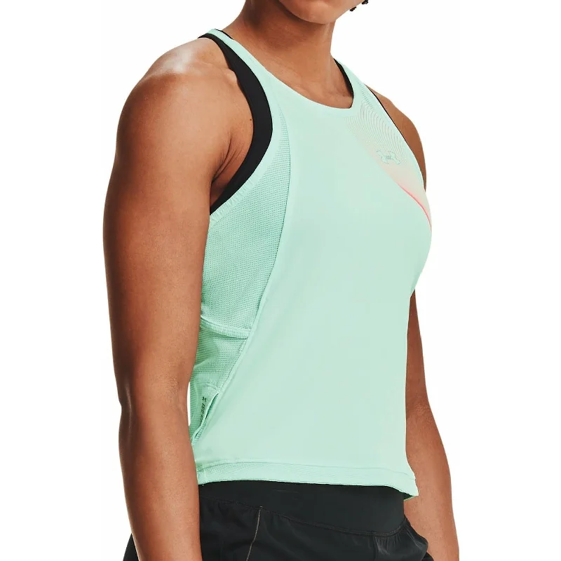 Discount Mania Under Armour Qualifier Iso-Chill Womens Running Vest Tank Top - Blue