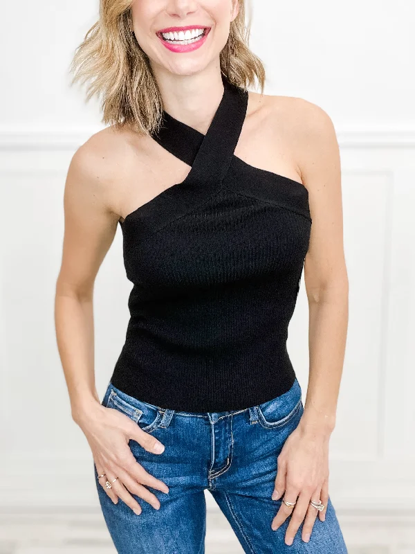 Exclusive Deal Sleeveless Criss-Cross Neck Knit Tank Top