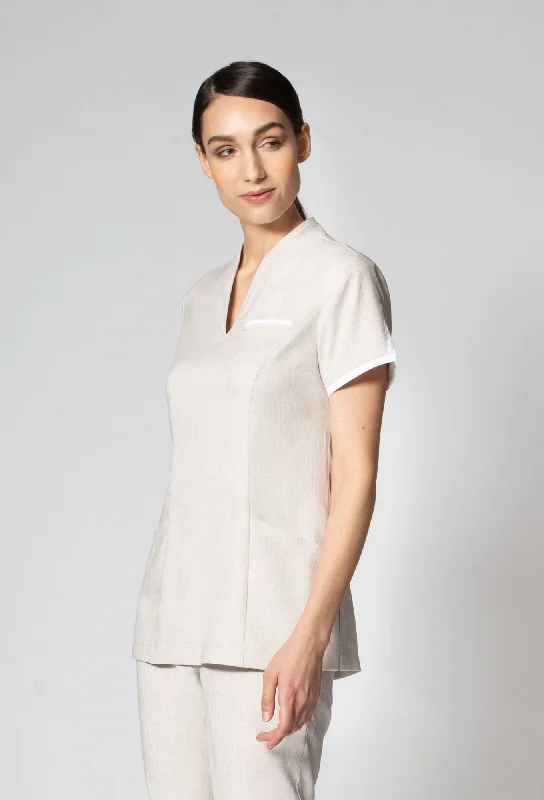 Deal Mania Women's Faux Linen Maya Tunic