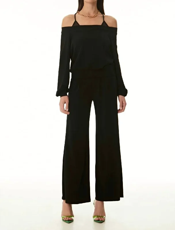 Weekend Deals That Excite Mesh Paneled Off Shoulder Top In Black