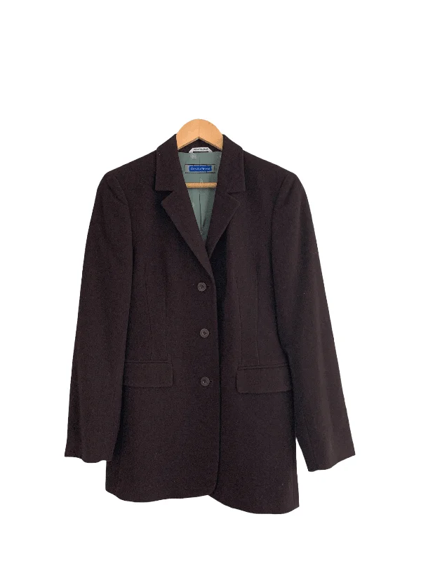 Limited Time Austin Reed 100% Wool Single Breasted Jacket Brown IT36 UK Size 12
