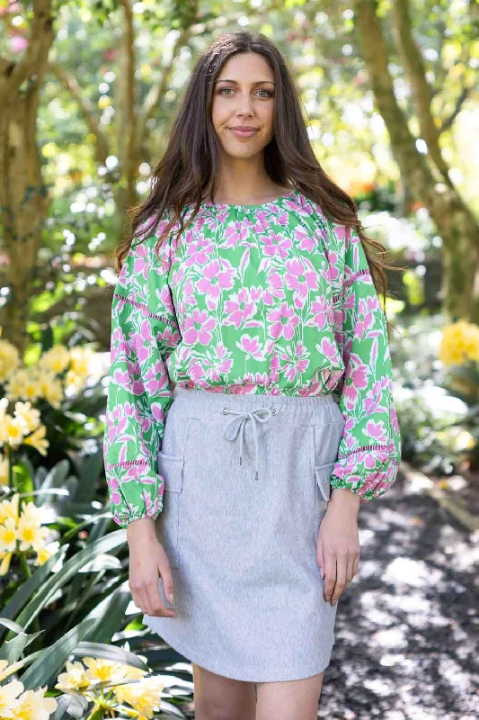 Exclusive Deal Vanessa Top Pink Green