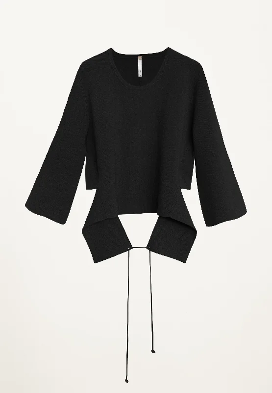 Savings Alert Milano Top with Tie Back in Black