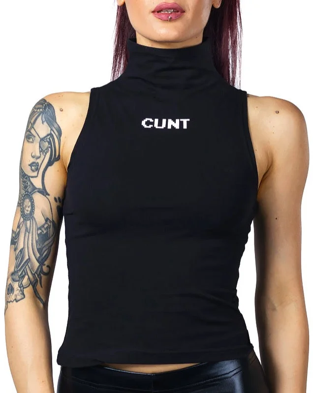Weekend Deals That Wow WOMENS HIGH NECK CUNT TOP