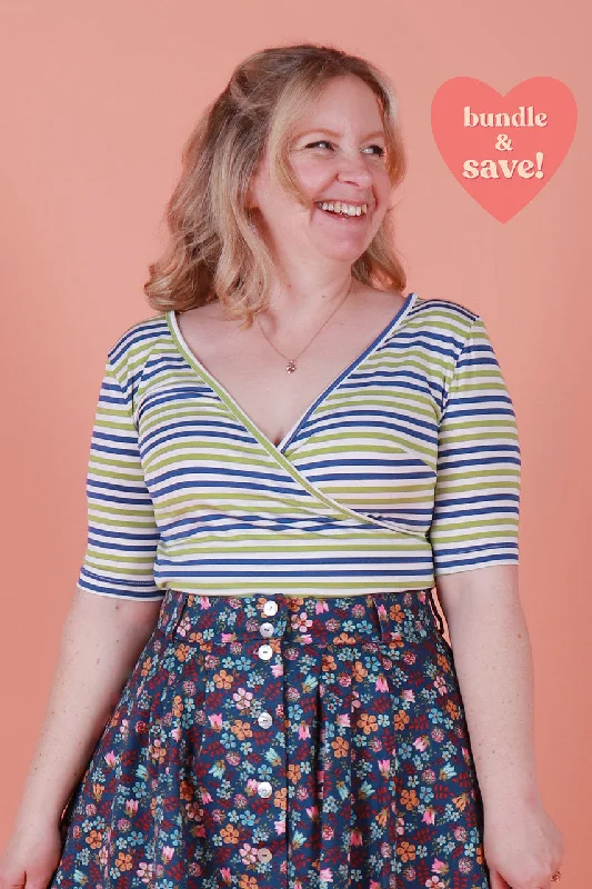 Best Choice Winnie Reversible Top Balmoral Stripe