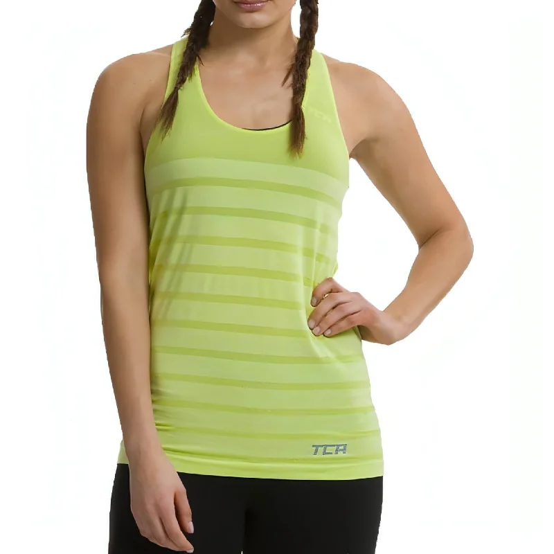 Sneak Peek Sale TCA QuickDry SuperKnit Womens Running Vest Tank Top - Green