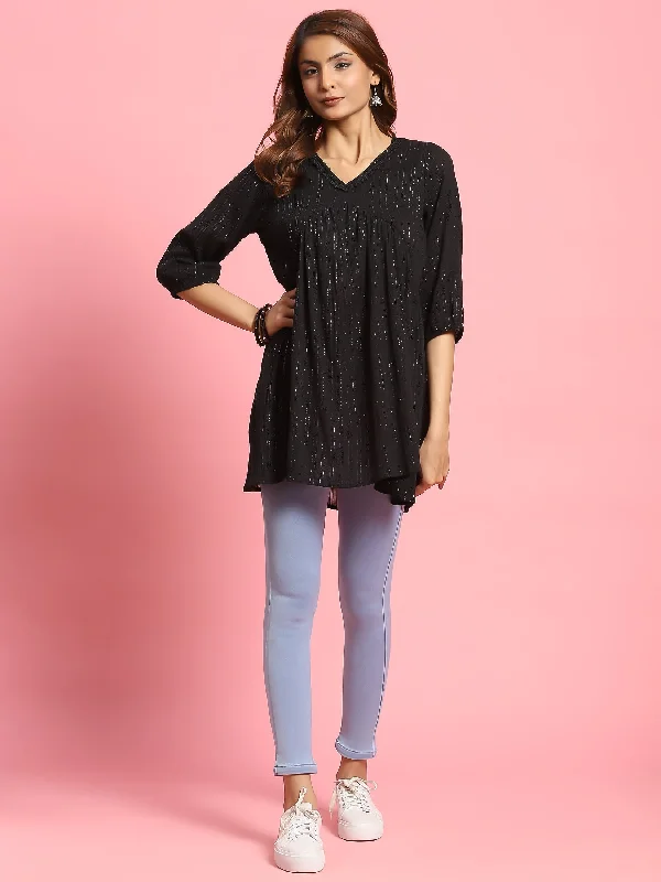 Weekend Savings Spectacular Women Black Solid Tunic