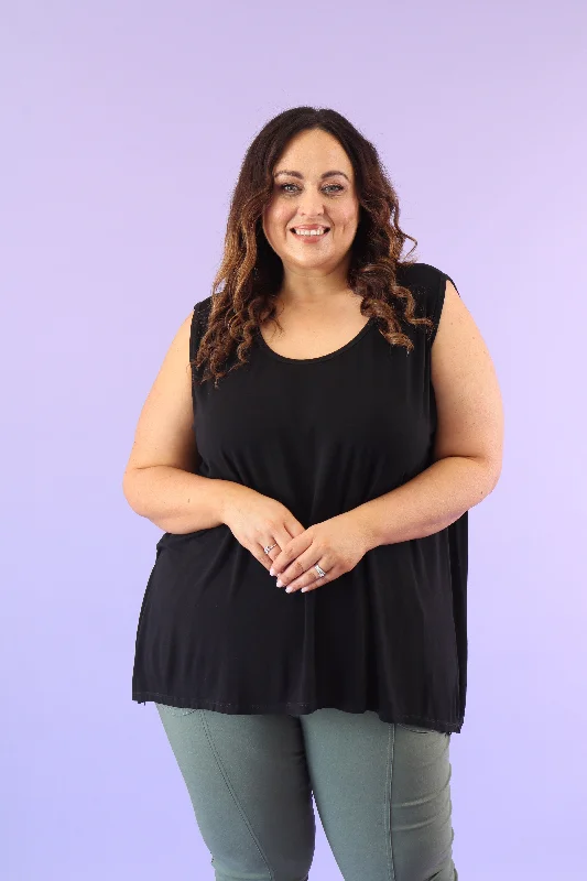 Weekend Bargains to Relish Riley Vest Top in Black