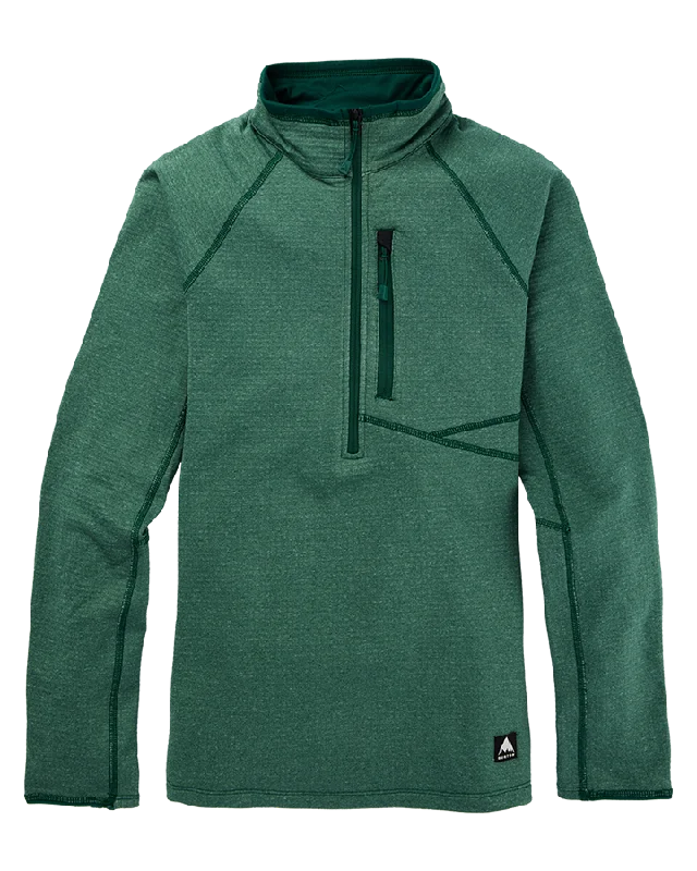 Discount Mania Burton Women's Stockrun Grid Half-Zip Fleece - Botanical Garden - 2023
