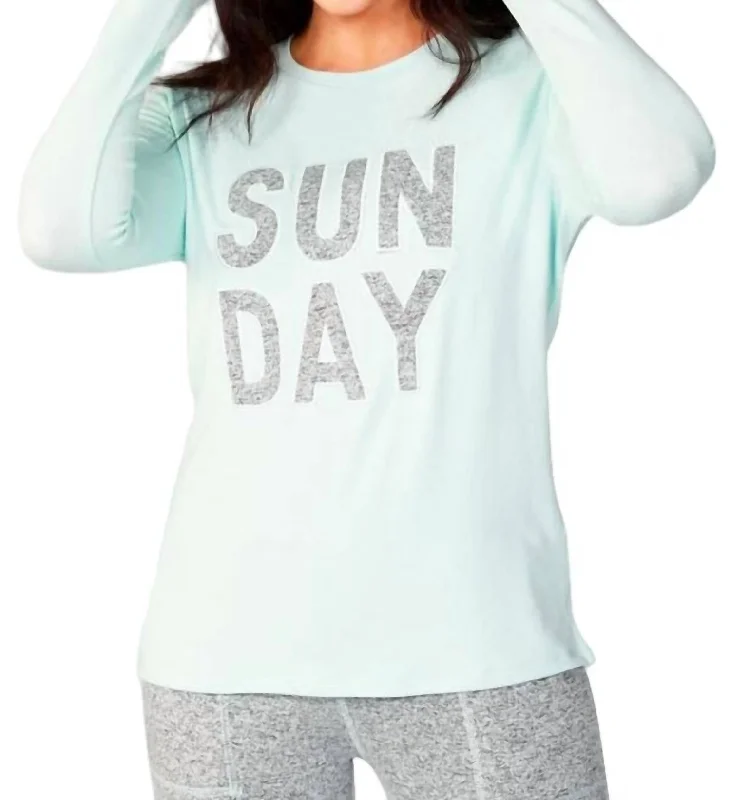 Weekend Specials You Can't Miss Long Sleeve Sunday Crew In Mist