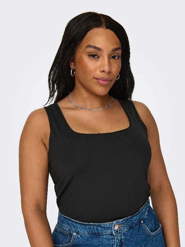 The Best Deal Only Carmakoma Rea 2 Way Vest Top In Black