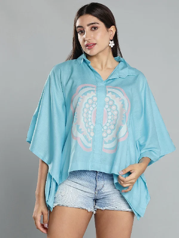 SkyBlue Kaftan Top - Indradhanush