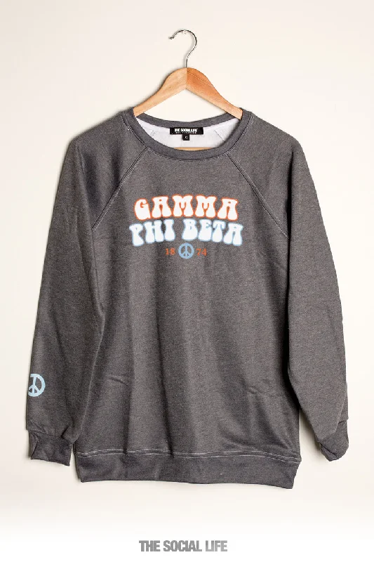 Daily Special Gamma Phi Beta Peace Raglan Crewneck