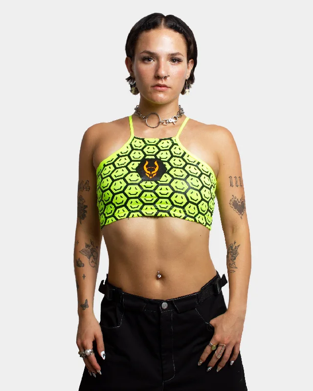 Best Bargains TANK CROP TOP HEX SMILEY