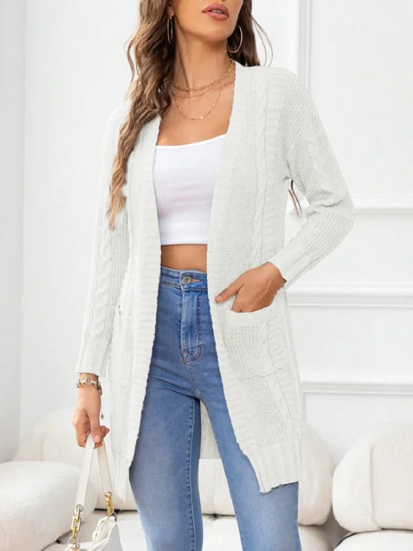 Weekend Specials Just for You Open Front Long Sleeve Cardigan