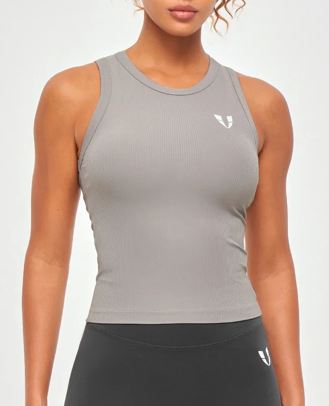 Special Price Ribbed Workout Tank - Gray