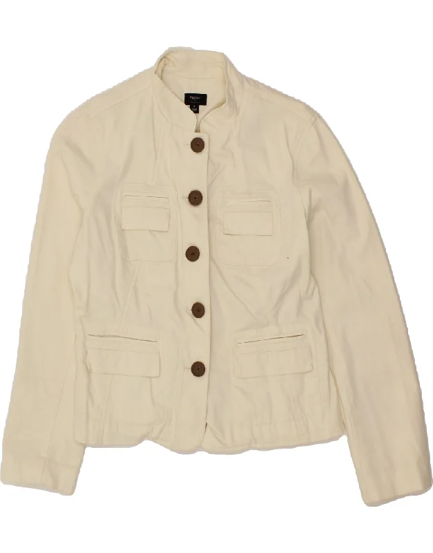 Price Meltdown MOSSIMO Womens Utility Jacket UK 16 Large Off White Cotton