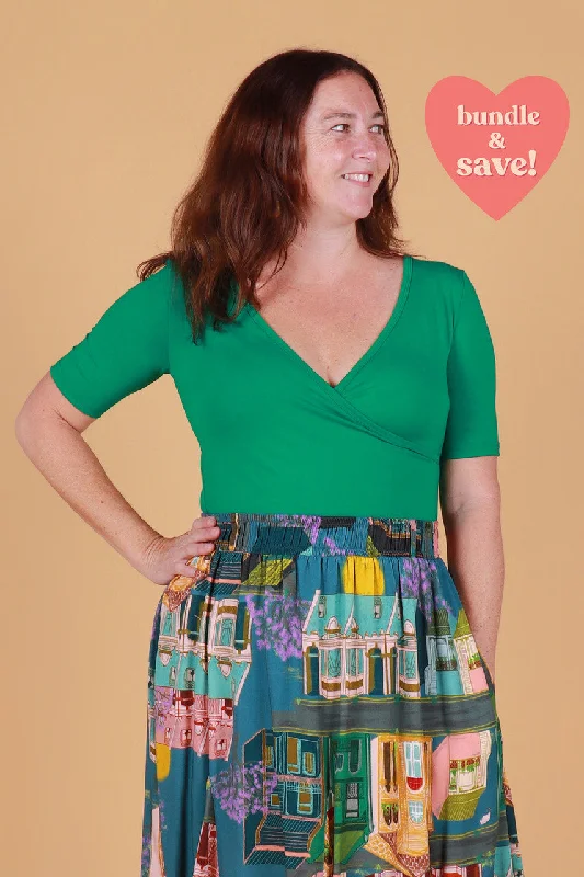 Great Bargains Winnie Reversible Top Shamrock
