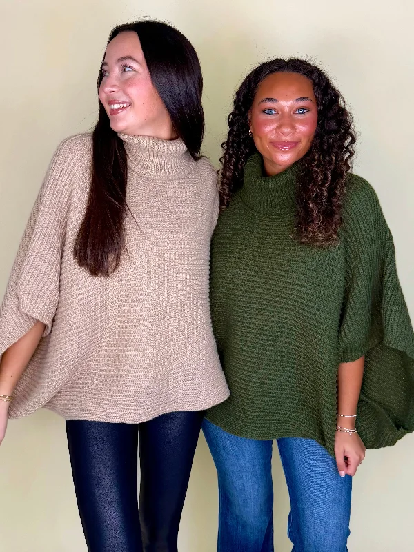 Early Bird Right On Time Ribbed Poncho | Doorbuster