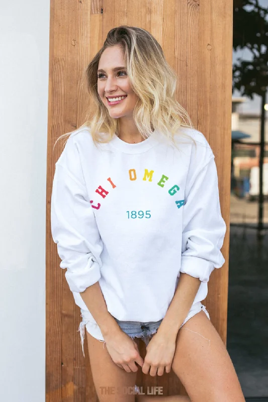 Online Exclusive Chi Omega Team Pride Crewneck