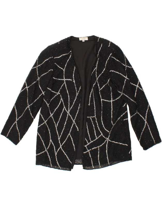 Bonus Savings MUREK Womens Sequin Blazer Jacket EU 44 XL Black Polyester