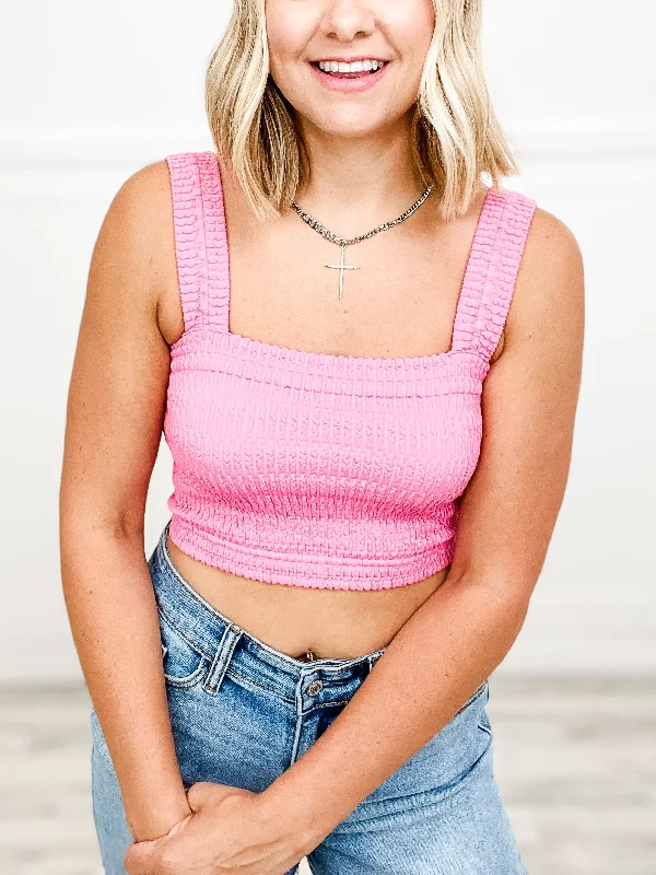 Unbeatable Prices Shirred Square Neck Crop Top