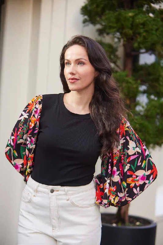 Flash Sale Maeve Top Black Print