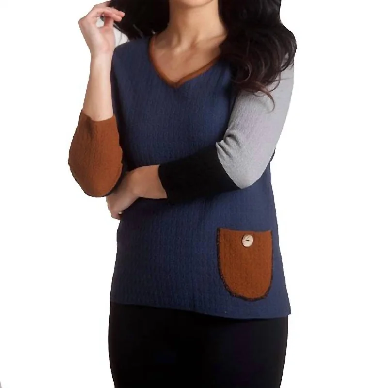 Weekend Discounts to Relish Boucle Pocket Sweater In A/s